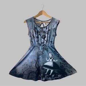 Disney Hot Topic Alice in Wonderland Skater Dress Size Small